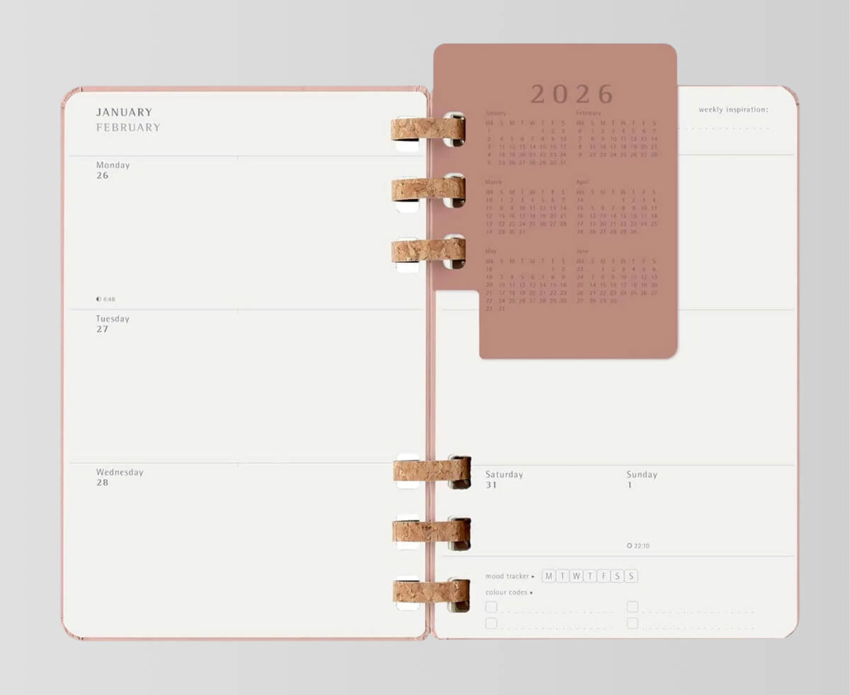 Moleskine Spiral 2026 – týždenný diár so špirálovou väzbou a priestorom na poznámky