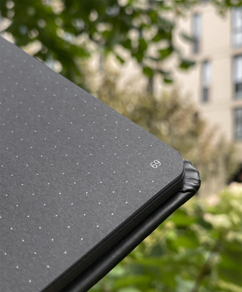 bodkovaný zápisník Rhodia Goalbook Black Pages