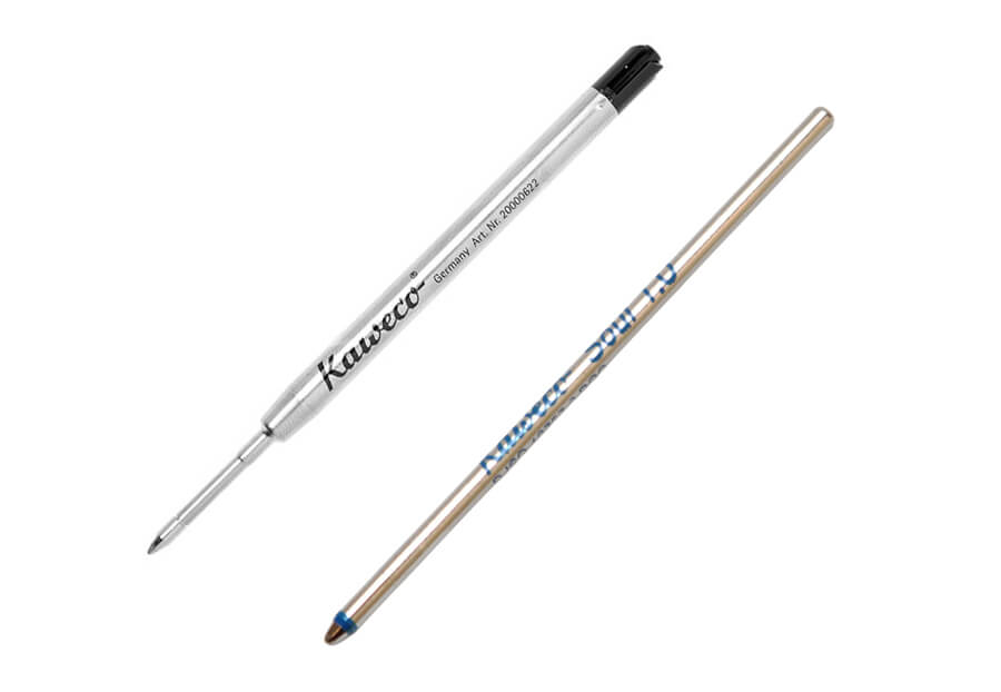 Náplne Kaweco rôznych formátov – D1 mini, G2-style guľôčková a Euro rollerová