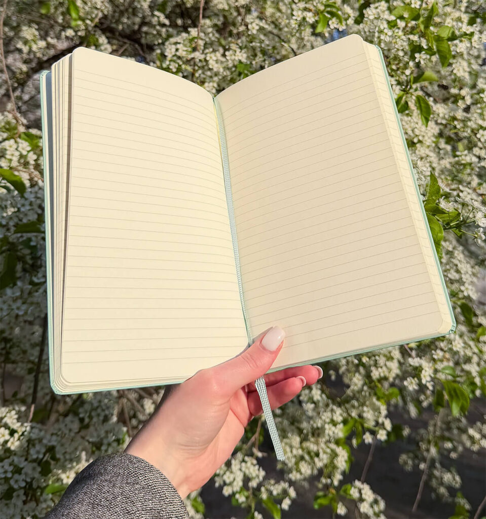 Papier v zápisníku Moleskine